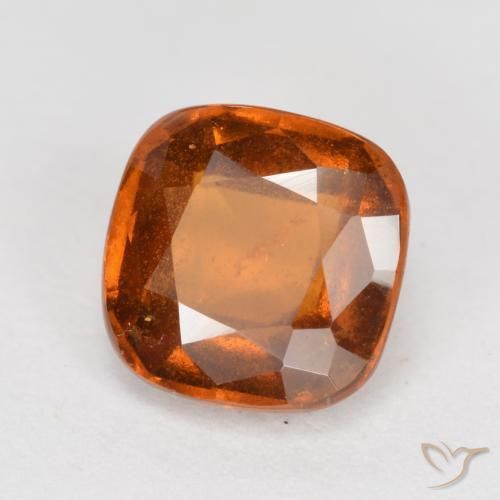 granate hessonita Naranja oscuro medio natural de 1.96 ct, Forma Cojín, VS-SI