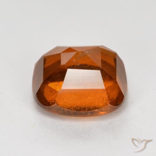 granate hessonita Naranja oscuro medio natural de 1.96 ct, Forma Cojín, VS-SI