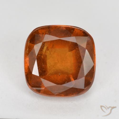 1.96ct Natural Ámbar naranja granate hessonita, Forma Cojín, VS-SI