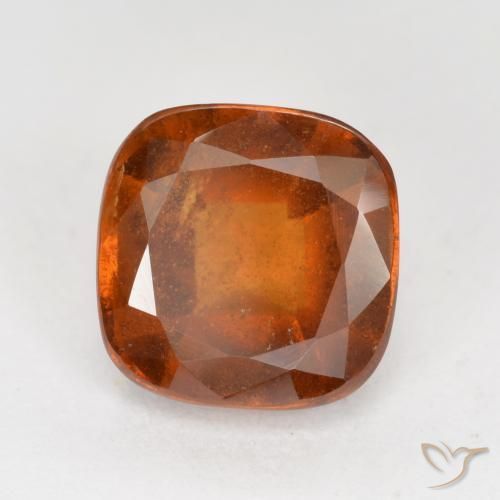granate hessonita Ámbar naranja natural de 1.96 ct, Forma Cojín, VS-SI