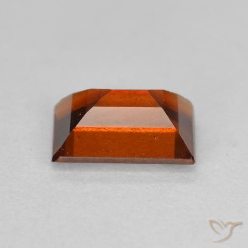granate hessonita Naranja oscuro natural de 0.93 ct, Corte Baguette, VS