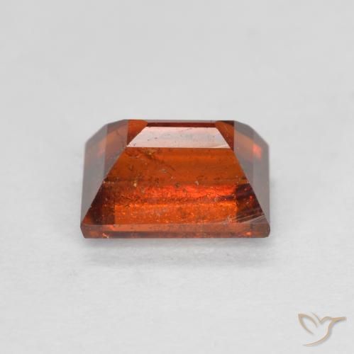 granate hessonita Naranja oscuro natural de 1.02 ct, Corte Baguette, VS