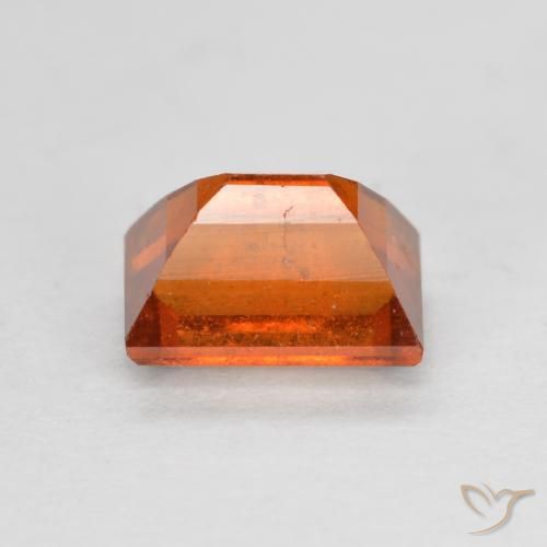granate hessonita Naranja fuego natural de 1.07 ct, Corte Baguette, VS-SI