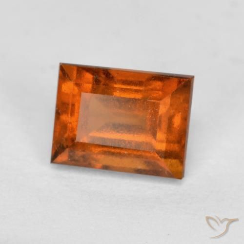 granate hessonita Naranja medio natural de 1.01 ct, Corte Baguette, VS