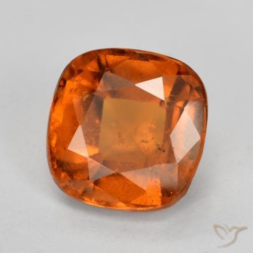 granate hessonita Naranja rojizo natural de 2.05 ct, Forma Cojín, VS-SI