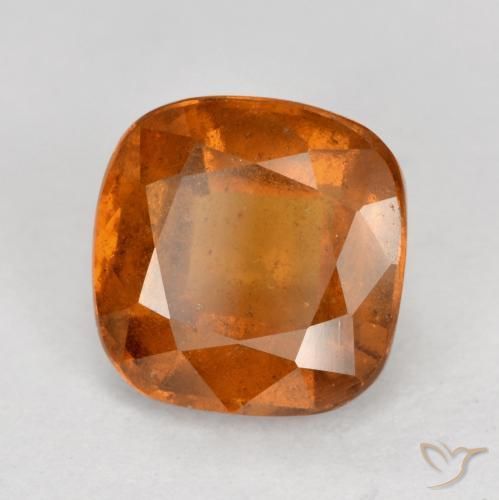 granate hessonita Naranja oscuro natural de 2.06 ct, Forma Cojín, VS-SI