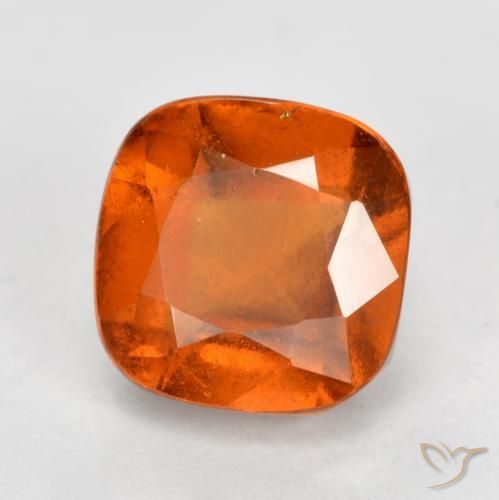 granate hessonita Naranja fuego natural de 2.03 ct, Forma Cojín, VS-SI