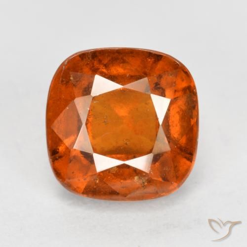 2.05ct Natural Naranja rojizo granate hessonita, Forma Cojín, VS-SI