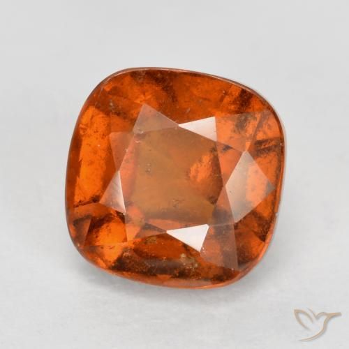granate hessonita Naranja rojizo natural de 2.05 ct, Forma Cojín, VS-SI