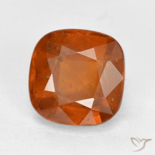 granate hessonita Naranja fuego natural de 2.12 ct, Forma Cojín, VS-SI