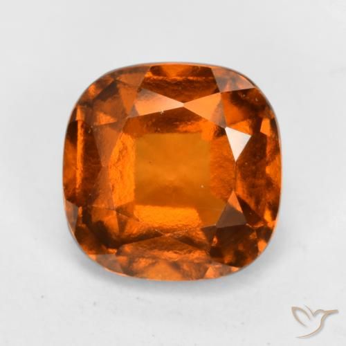 1.98ct Natural Ámbar naranja granate hessonita, Forma Cojín, VS