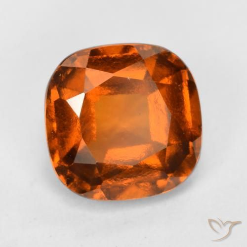 granate hessonita Ámbar naranja natural de 1.98 ct, Forma Cojín, VS