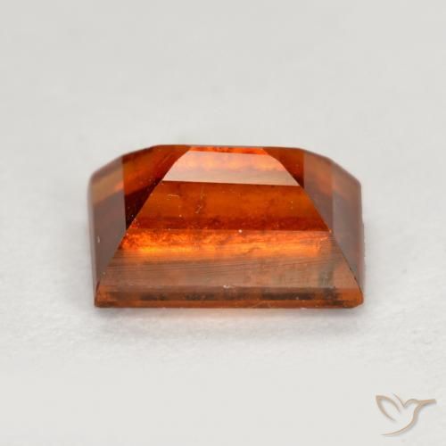 granate hessonita Naranja rojizo natural de 1.09 ct, Corte Baguette, VS