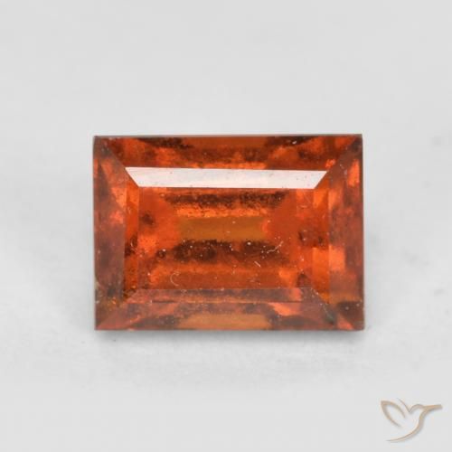granate hessonita Ámbar naranja natural de 1.02 ct, Corte Baguette, VS