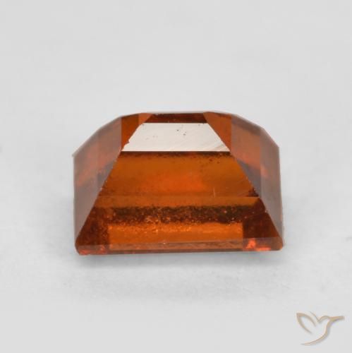 granate hessonita Ámbar naranja natural de 1.02 ct, Corte Baguette, VS