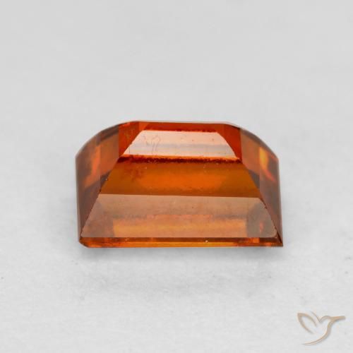 granate hessonita Naranja rojizo natural de 1.02 ct, Corte Baguette, VS
