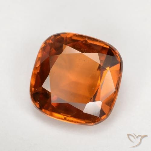granate hessonita Naranja oscuro natural de 1.78 ct, Forma Cojín, VS