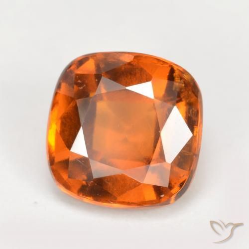 granate hessonita Naranja oscuro natural de 2.20 ct, Forma Cojín, VS