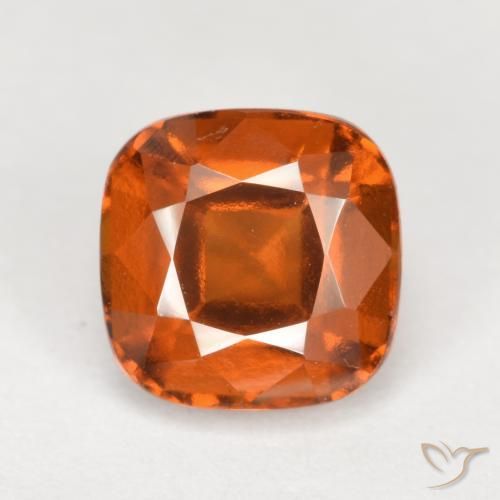 2.17ct Natural Ámbar naranja granate hessonita, Forma Cojín, VVS-VS