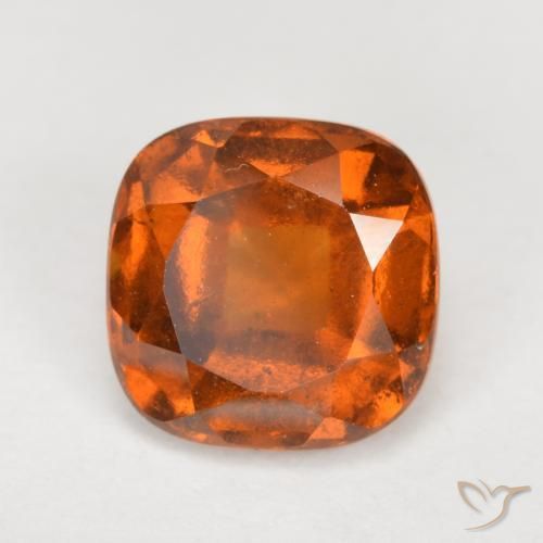 2.07ct Natural Naranja rojizo granate hessonita, Forma Cojín, VS