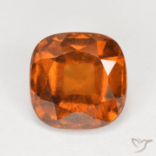 granate hessonita Naranja rojizo natural de 2.07 ct, Forma Cojín, VS