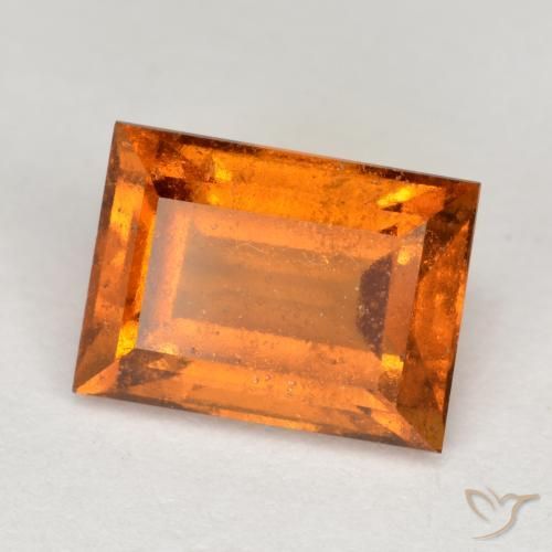 granate hessonita Naranja medio natural de 2.11 ct, Corte Baguette, VS-SI