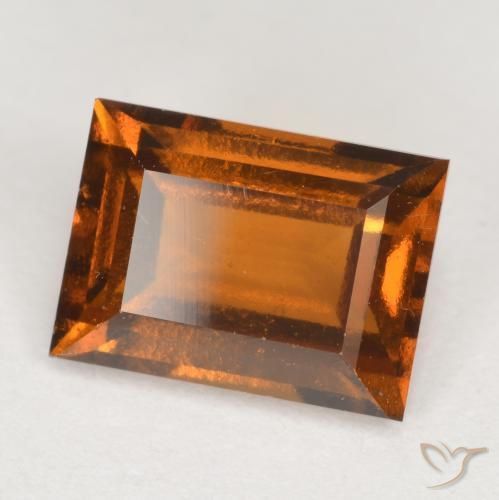granate hessonita Naranja medio natural de 2.23 ct, Corte Baguette, VVS-VS