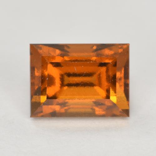 granate hessonita Naranja oscuro medio natural de 1.20 ct, Corte Baguette, VS