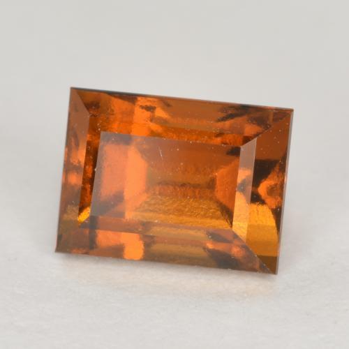 granate hessonita Naranja oscuro medio natural de 1.20 ct, Corte Baguette, VS