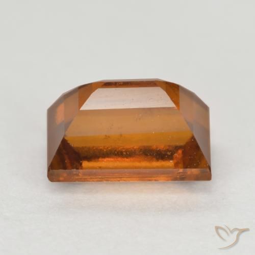 granate hessonita Naranja oscuro medio natural de 1.36 ct, Corte Baguette, VS