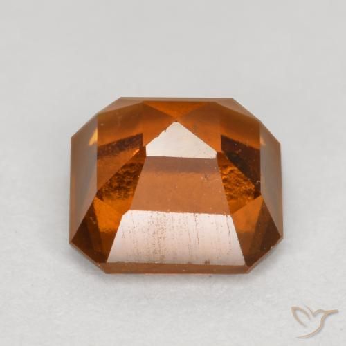 granate hessonita Ámbar naranja natural de 1.32 ct, Corte Octágono / Esmeralda, VS