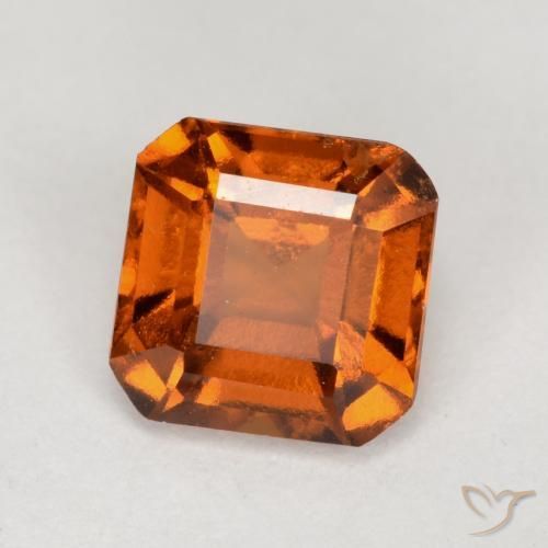 granate hessonita Naranja oscuro natural de 1.33 ct, Corte Octágono / Esmeralda, VS-SI