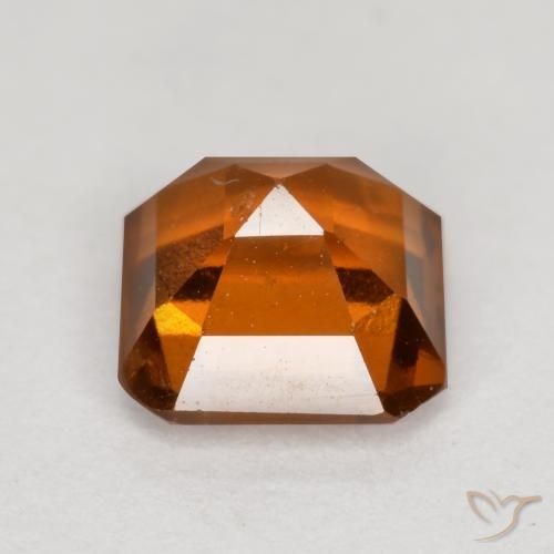 granate hessonita Naranja oscuro natural de 1.33 ct, Corte Octágono / Esmeralda, VS-SI