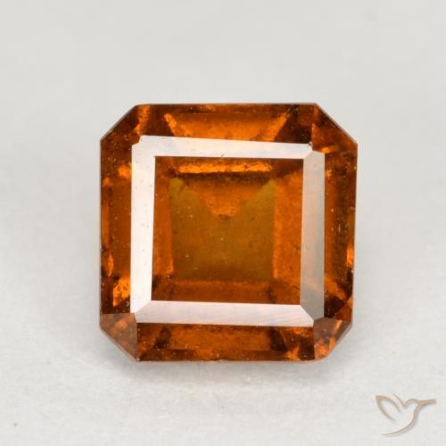 1.59ct Natural Ámbar naranja granate hessonita, corte esmeralda, VS-SI
