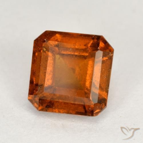 granate hessonita Ámbar naranja natural de 1.59 ct, Corte Octágono / Esmeralda, VS-SI