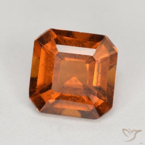 granate hessonita Naranja oscuro medio natural de 1.33 ct, Corte Octágono / Esmeralda, VS-SI