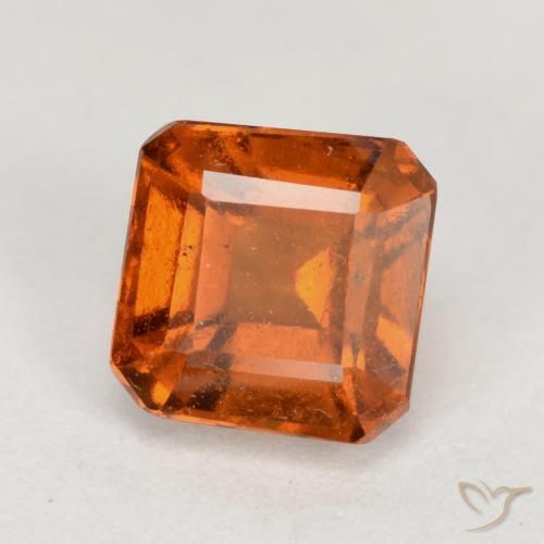 granate hessonita Naranja oscuro medio natural de 1.69 ct, Corte Octágono / Esmeralda, VS-SI