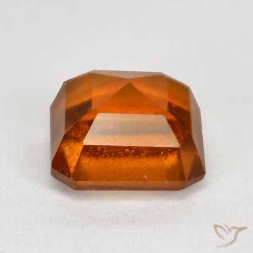 granate hessonita Naranja oscuro natural de 1.60 ct, Corte Octágono / Esmeralda, VS-SI