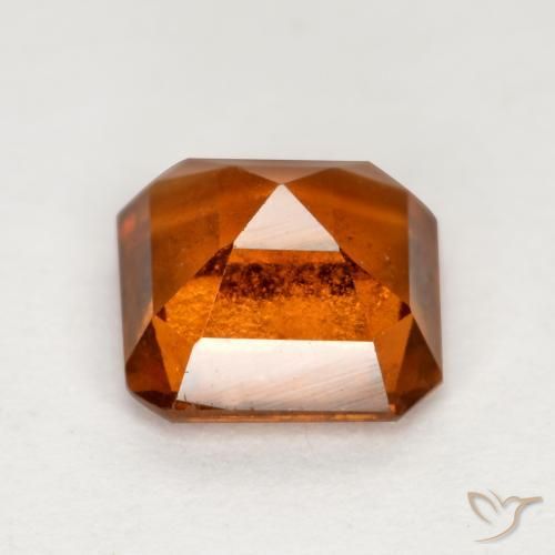 granate hessonita Ámbar naranja natural de 1.24 ct, Corte Octágono / Esmeralda, VS-SI