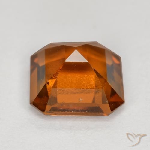 granate hessonita Naranja oscuro natural de 1.51 ct, Corte Octágono / Esmeralda, VS