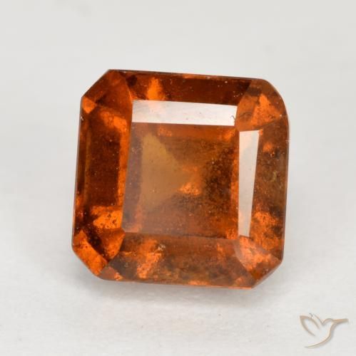 granate hessonita Naranja oscuro medio natural de 1.84 ct, Corte Octágono / Esmeralda, SI