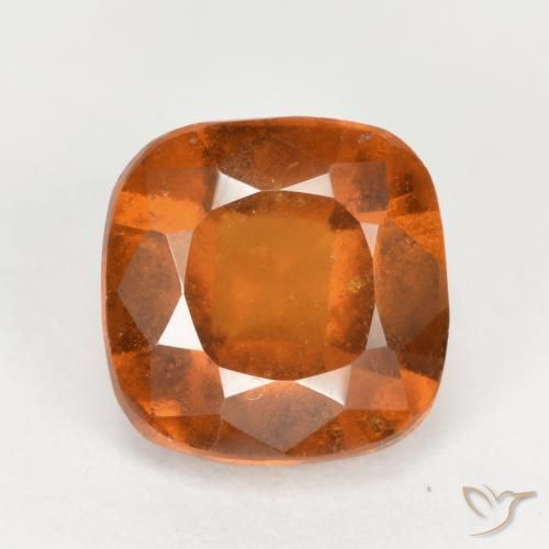 2.36ct Natural Naranja oscuro granate hessonita, Forma Cojín, VS-SI