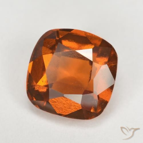 granate hessonita Naranja oscuro natural de 2.40 ct, Forma Cojín, VVS-VS