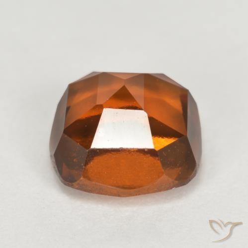 granate hessonita Naranja oscuro natural de 2.40 ct, Forma Cojín, VVS-VS