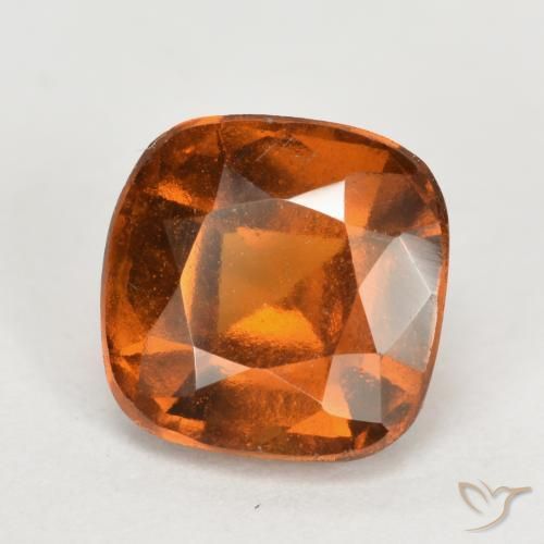 granate hessonita Naranja oscuro medio natural de 2.31 ct, Forma Cojín, VS