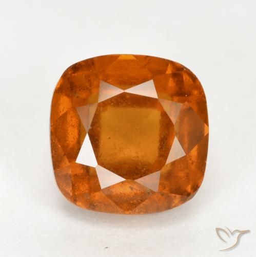 2.65ct Natural Naranja medio granate hessonita, Forma Cojín, VS-SI