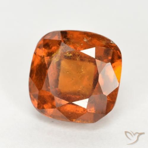 granate hessonita Naranja oscuro medio natural de 2.40 ct, Forma Cojín, SI