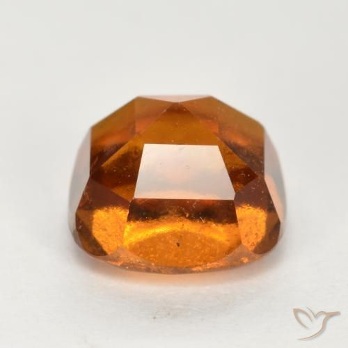 granate hessonita Naranja oscuro medio natural de 2.50 ct, Forma Cojín, VS-SI