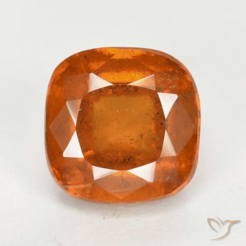 2.55ct Natural Naranja medio granate hessonita, Forma Cojín, VS-SI