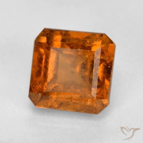 granate hessonita Naranja oscuro natural de 1.39 ct, Corte Octágono / Esmeralda, SI